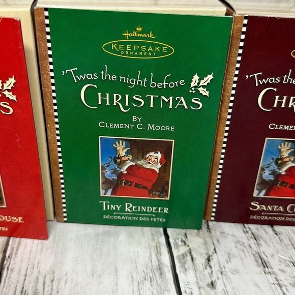 Hallmark Keepsake Ornament Twas the Night Before Christmas set of 3 - Picture 3 of 9
